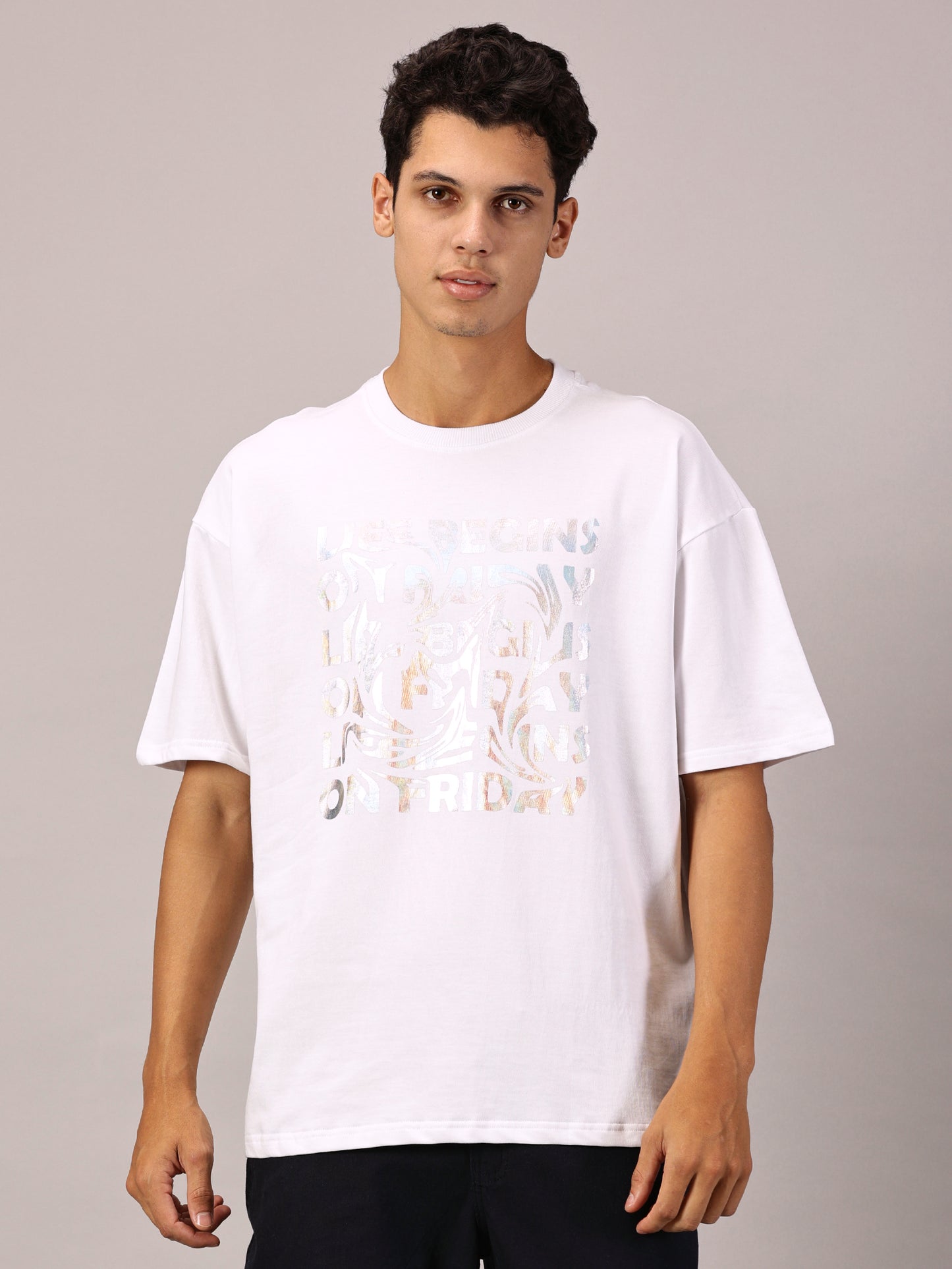 FB Life Begins On Friday Iridescent T Shirt