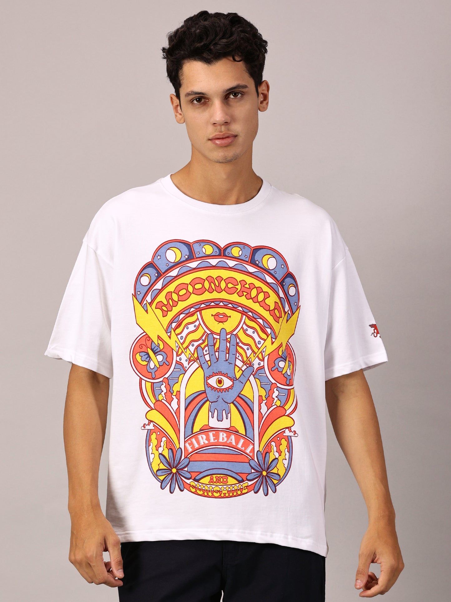 FB Electric Soul Oversized White T Shirt