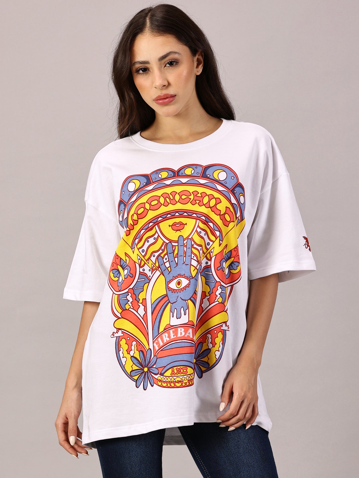 FB Electric Soul Oversized White T Shirt