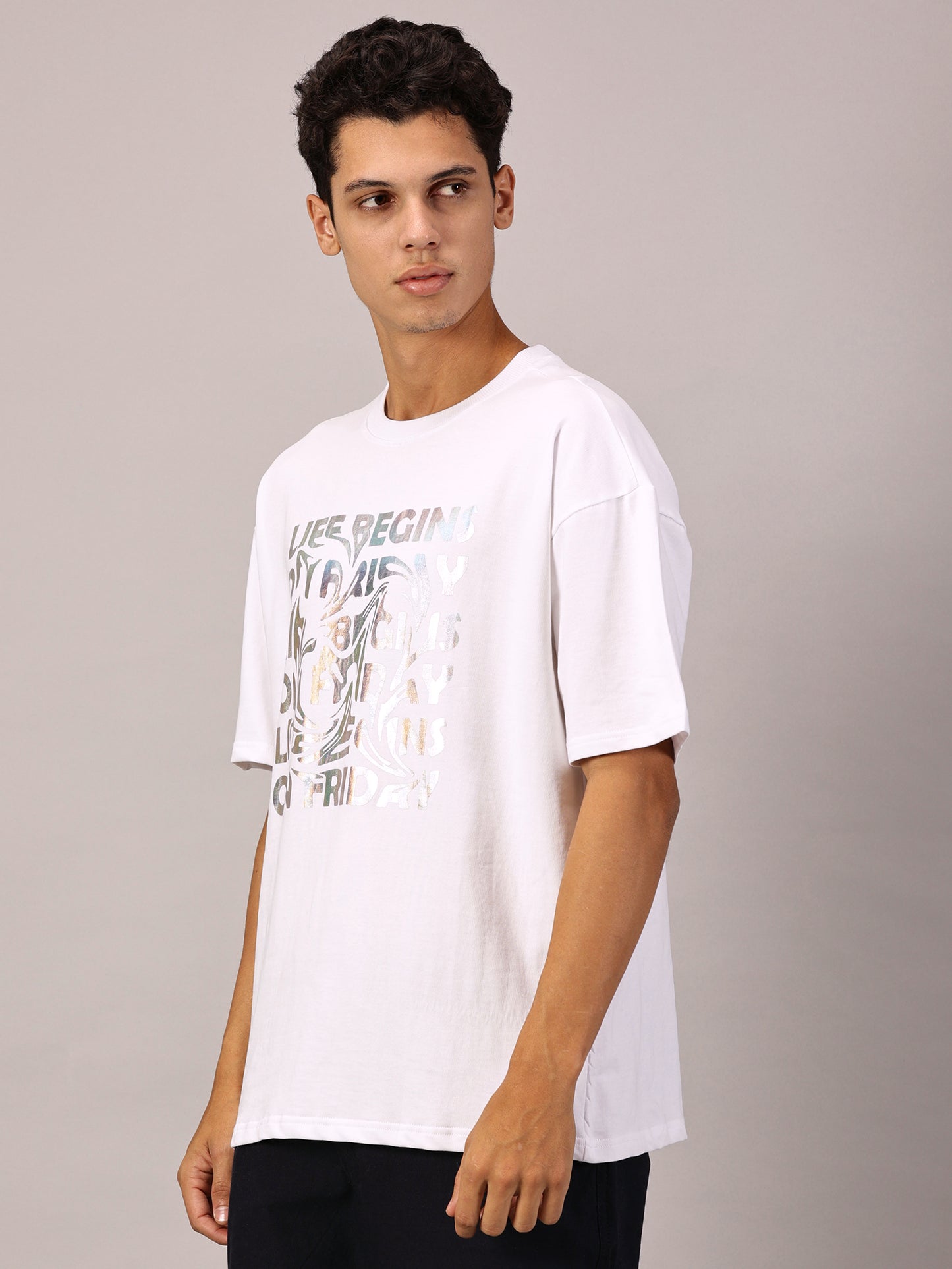 FB Life Begins On Friday Iridescent T Shirt