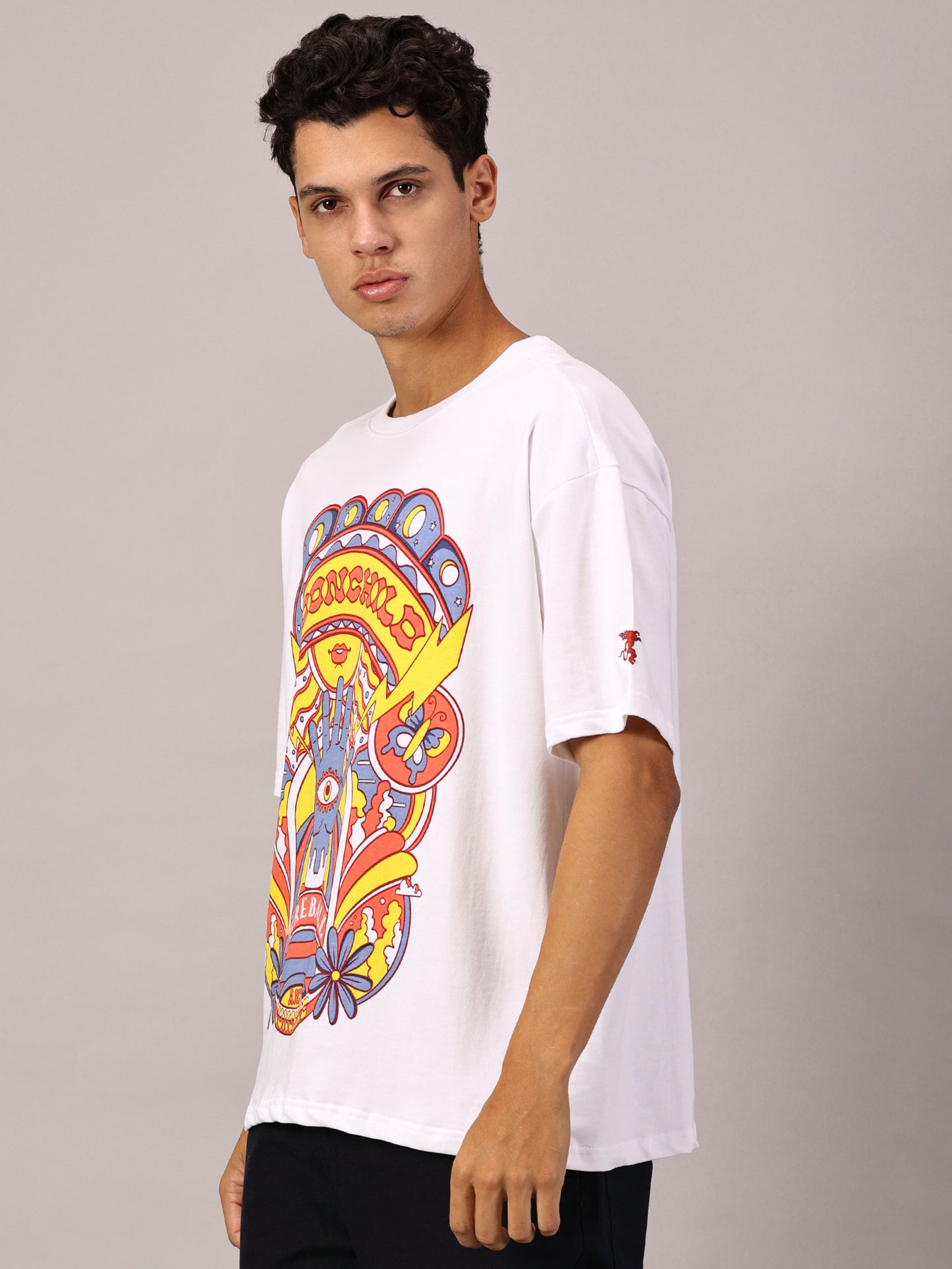 FB Electric Soul Oversized White T Shirt