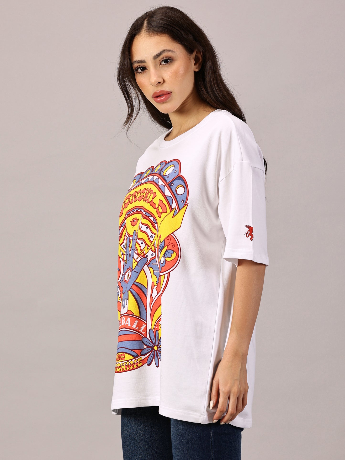 FB Electric Soul Oversized White T Shirt
