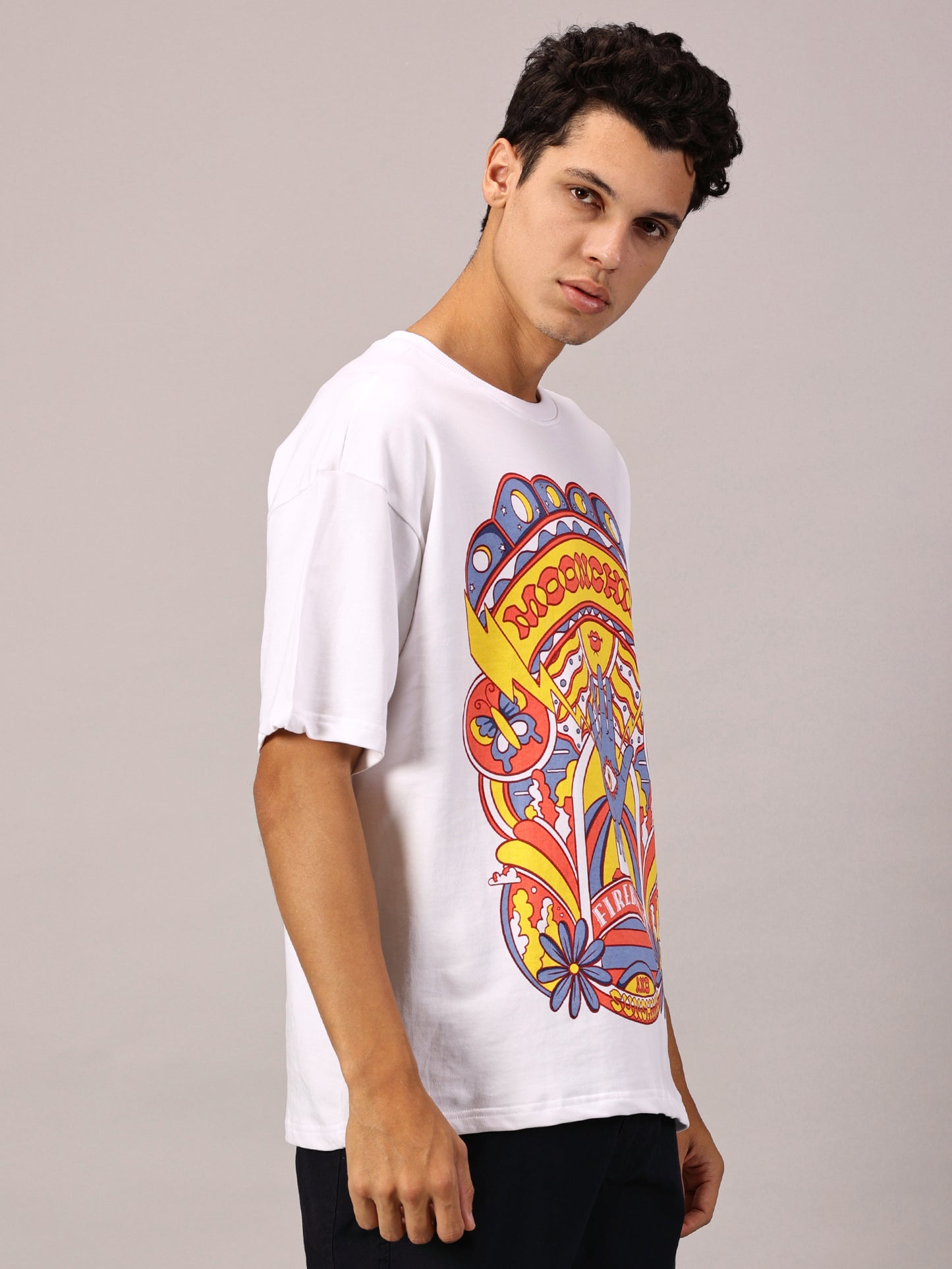 FB Electric Soul Oversized White T Shirt