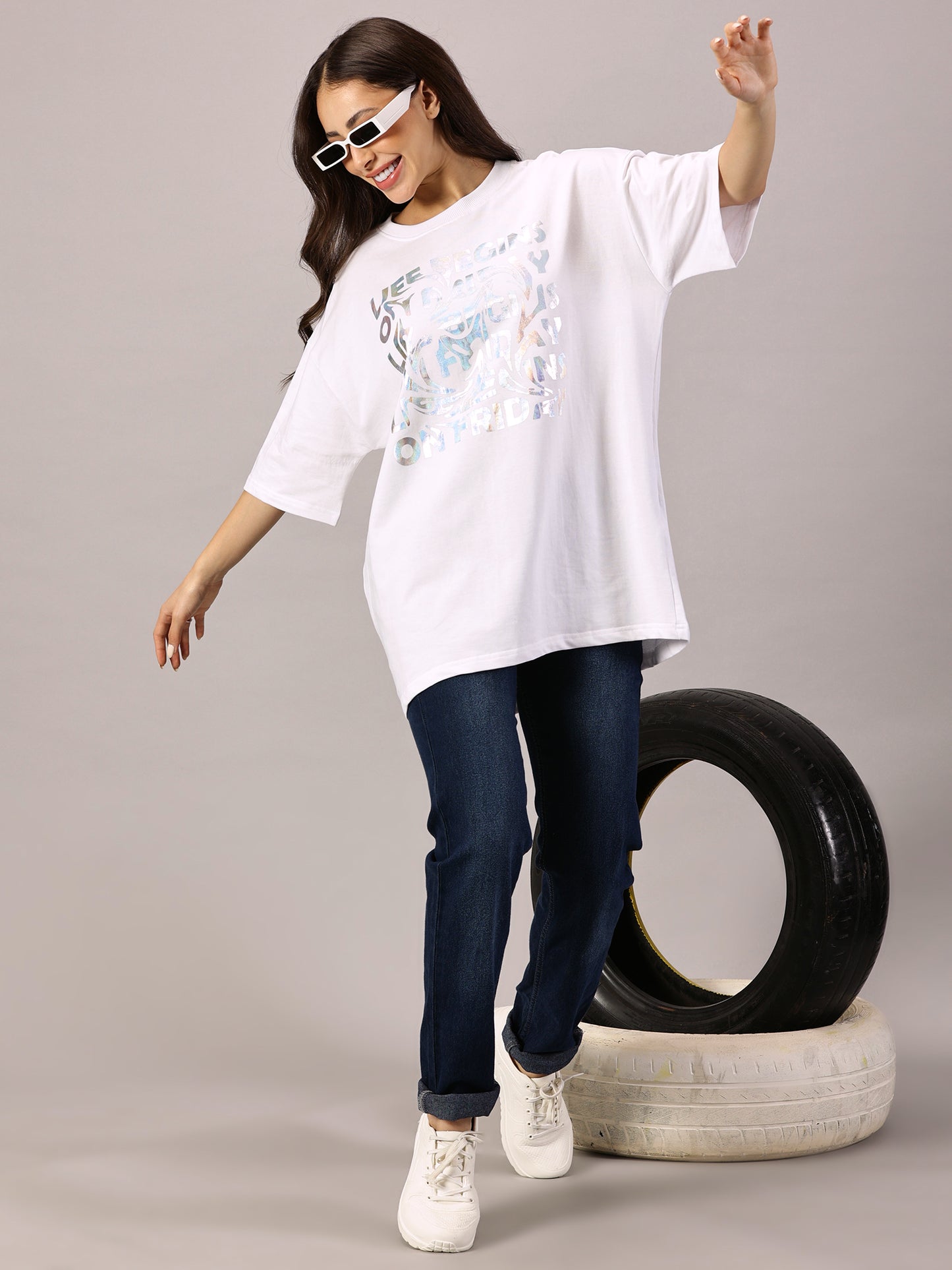 FB Life Begins On Friday Iridescent T Shirt