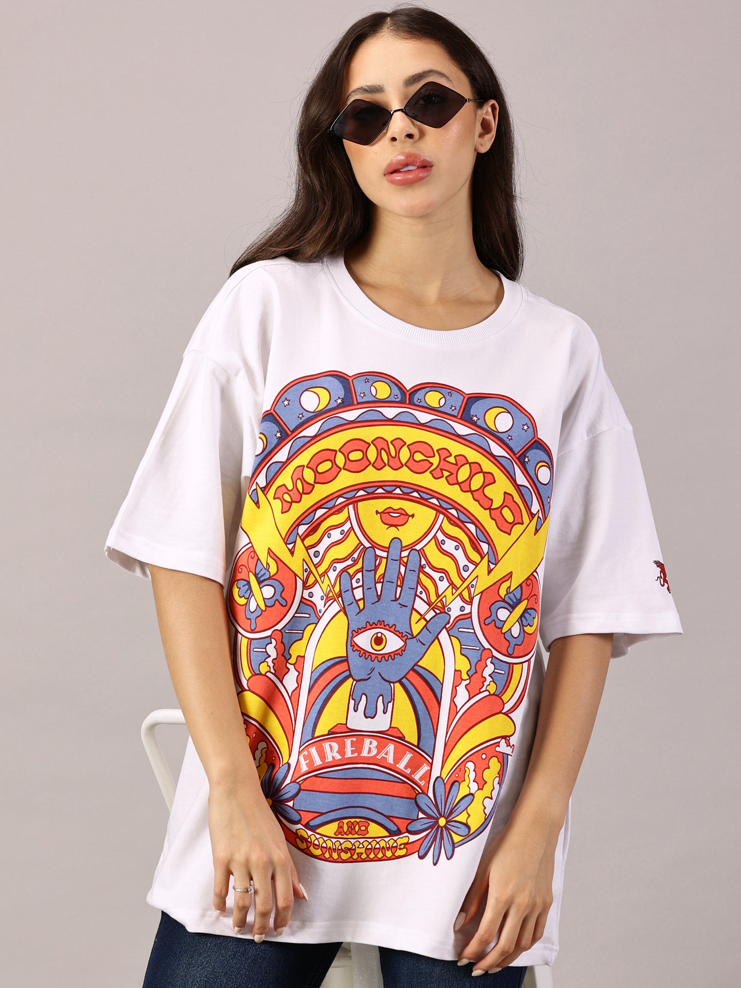 FB Electric Soul Oversized White T Shirt