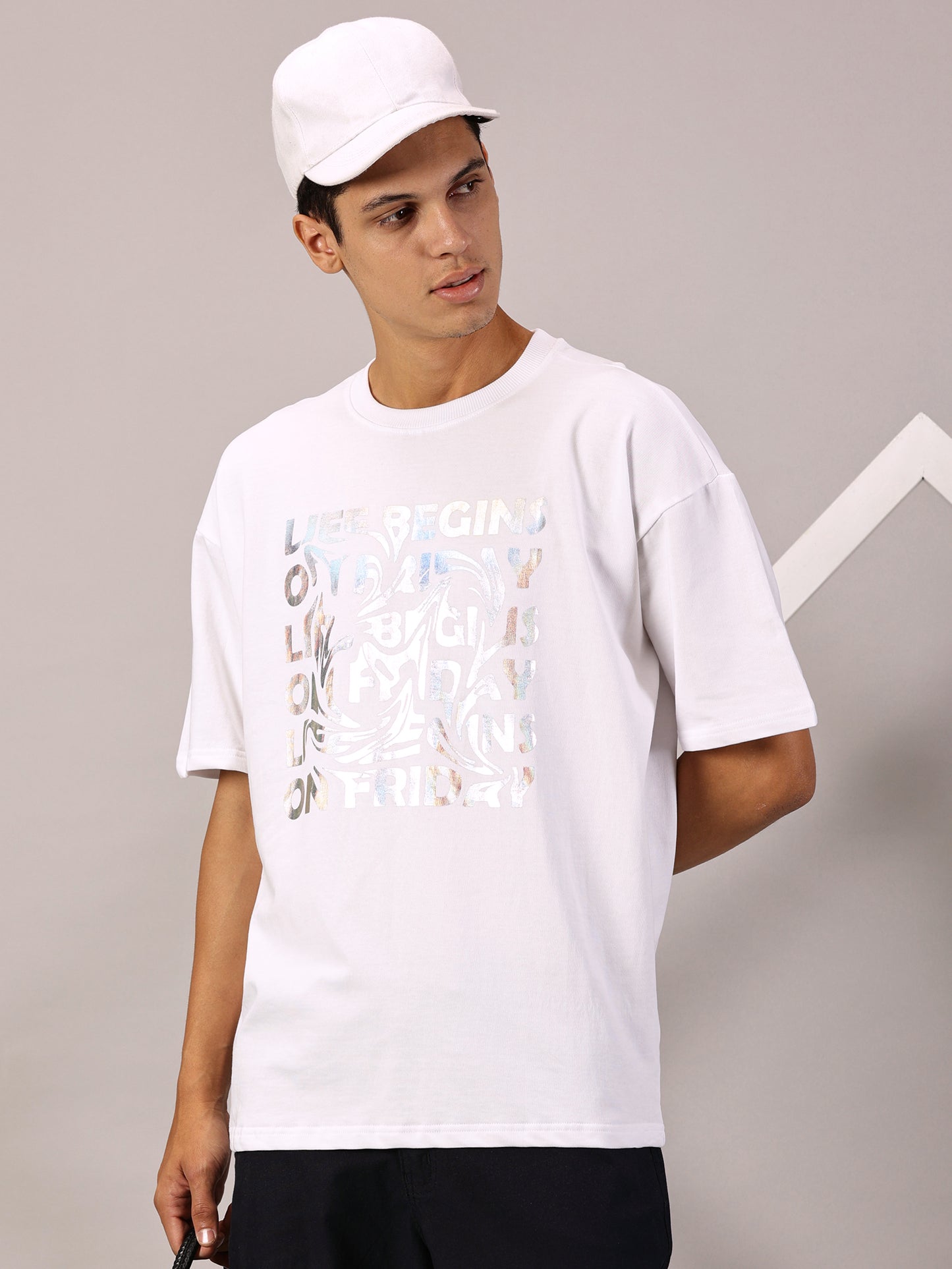 FB Life Begins On Friday Iridescent T Shirt