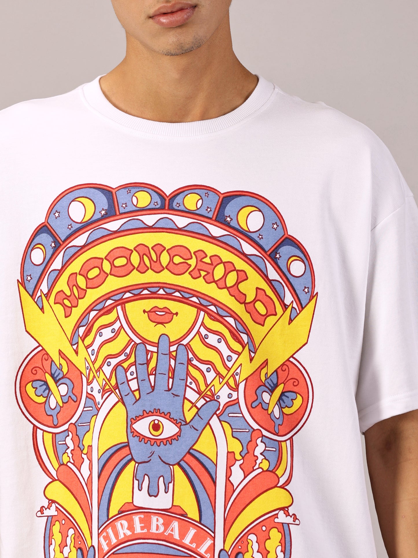 FB Electric Soul Oversized White T Shirt