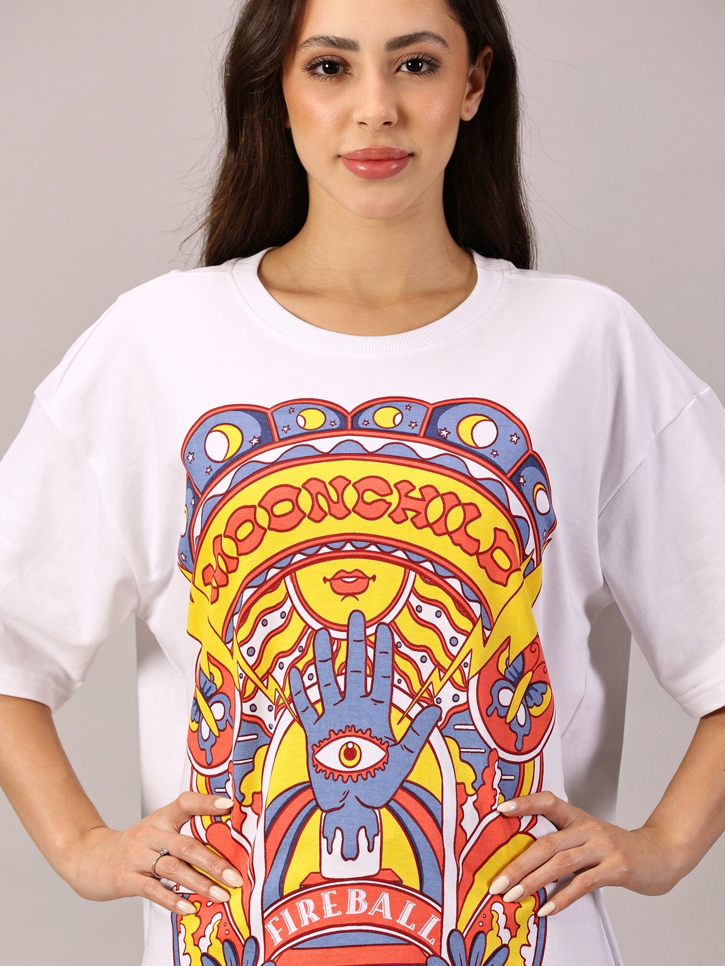 FB Electric Soul Oversized White T Shirt