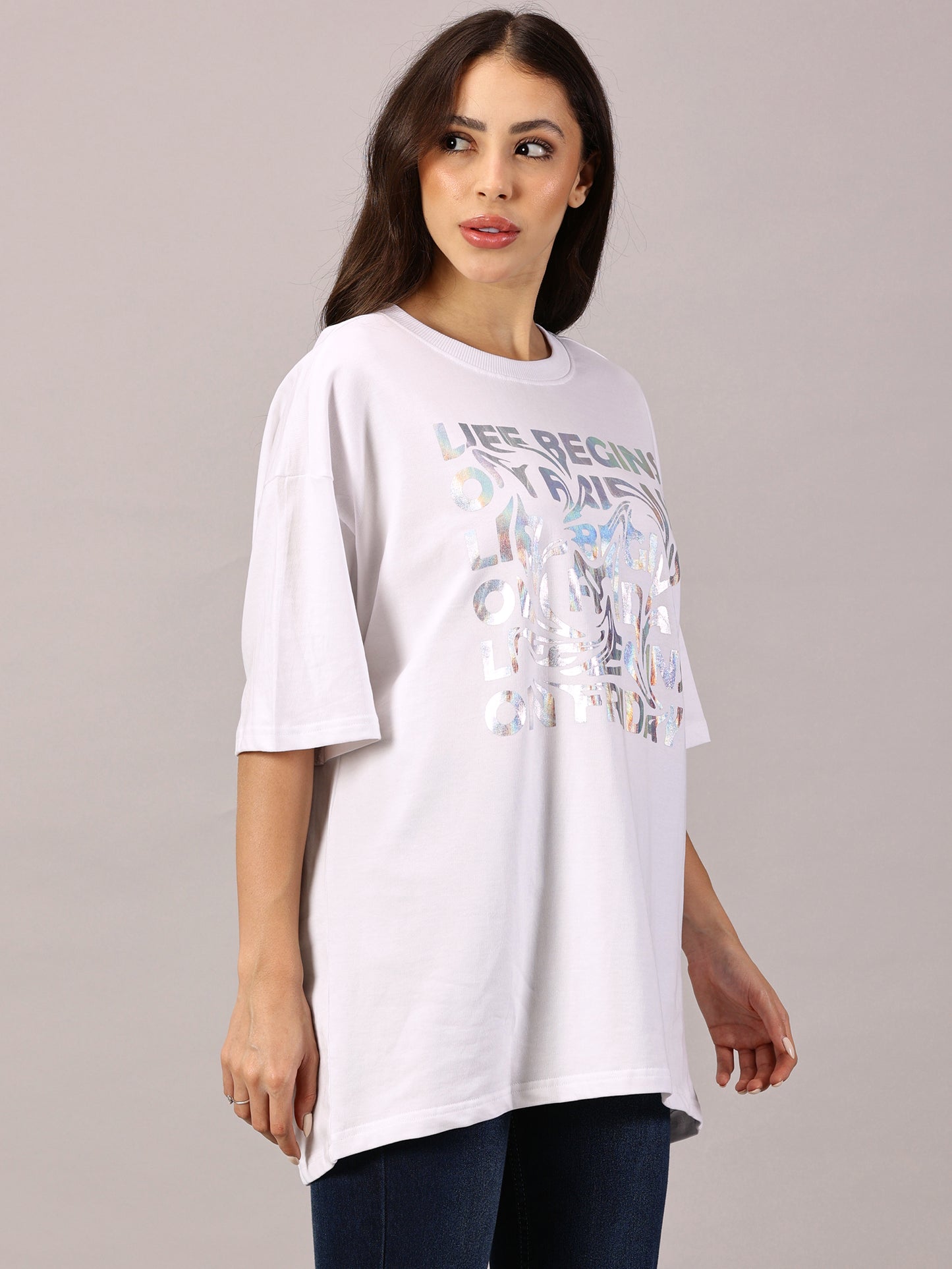 FB Life Begins On Friday Iridescent T Shirt