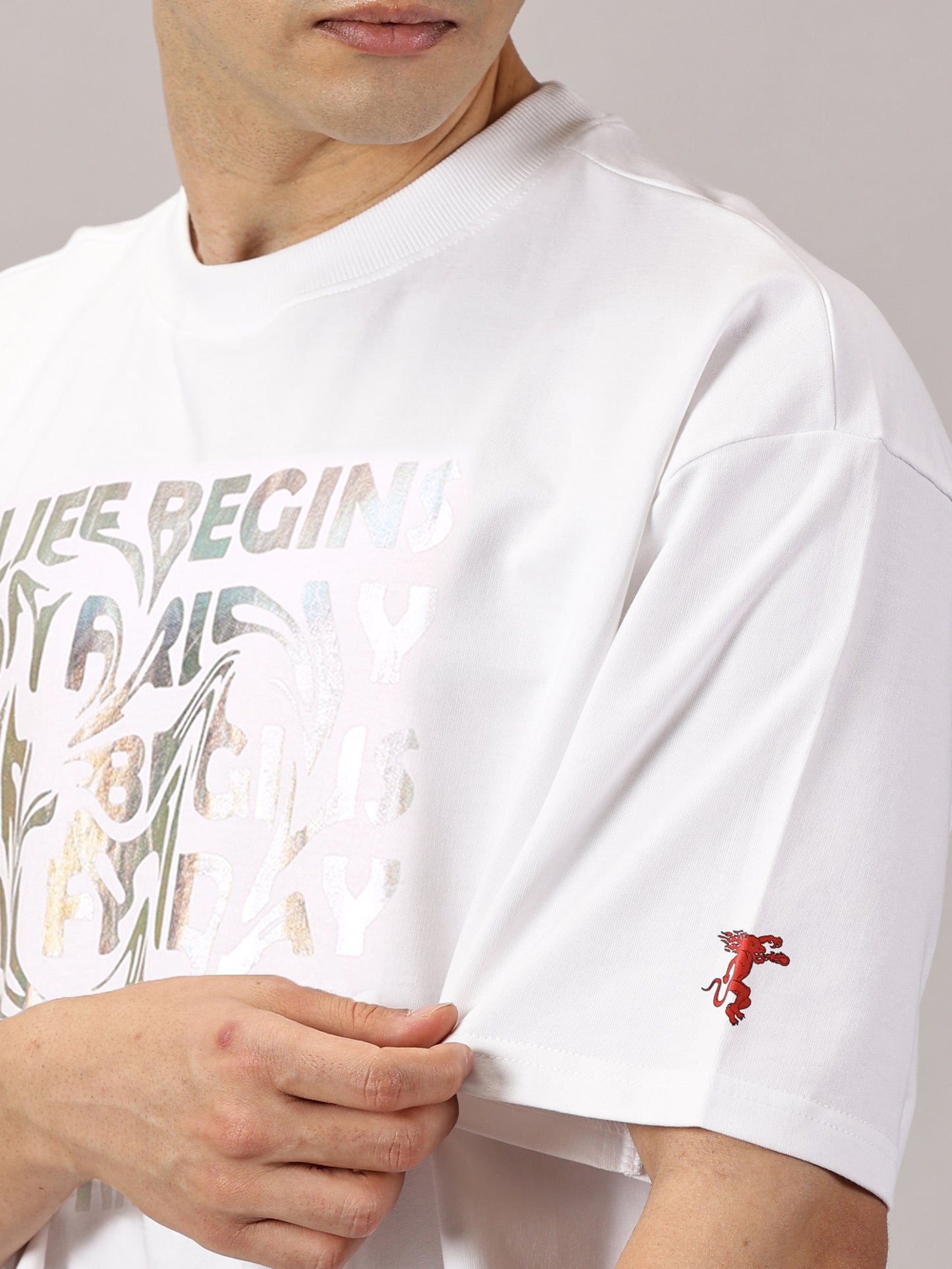 FB Life Begins On Friday Iridescent T Shirt