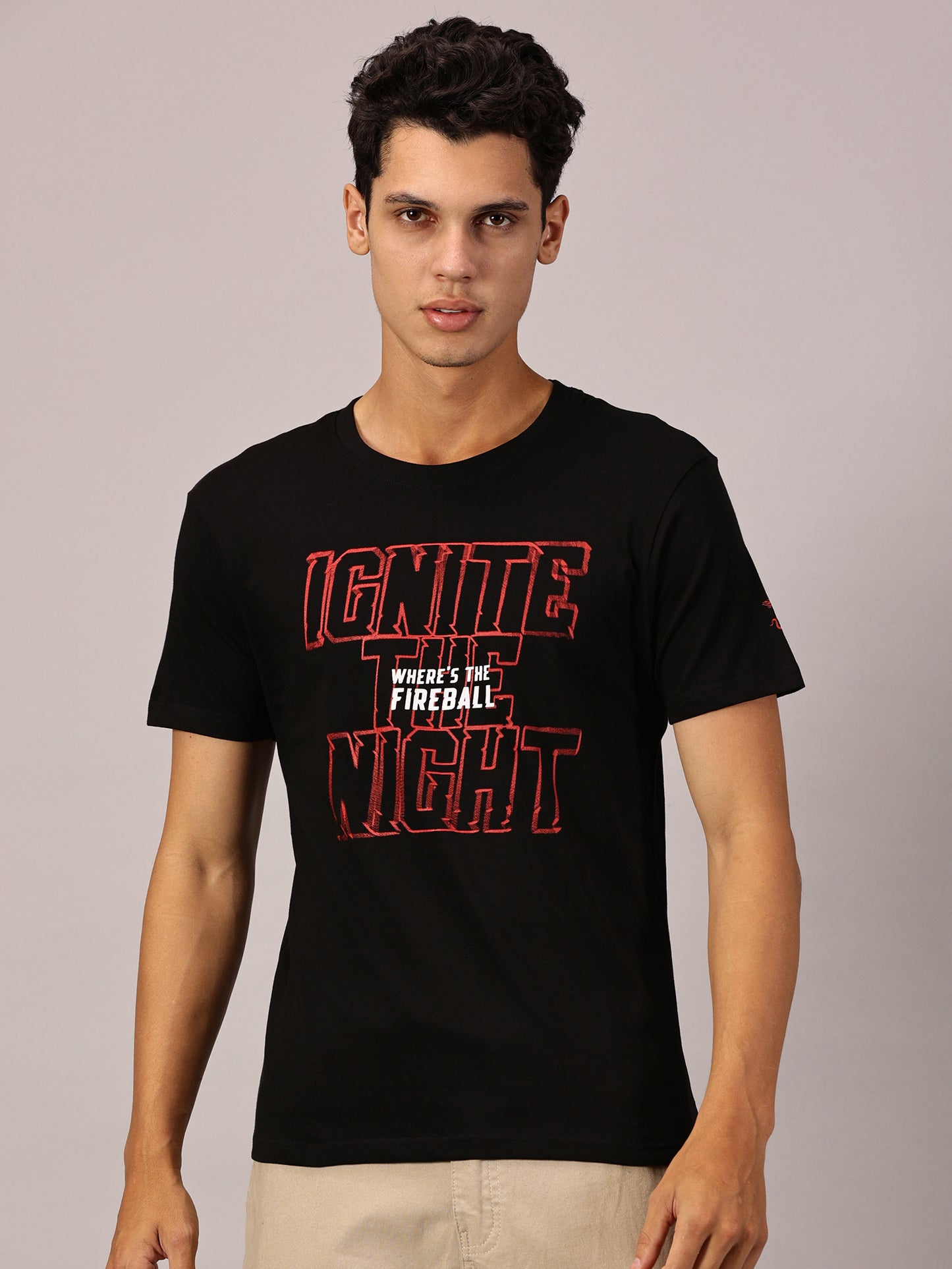 FB Glow in Dark Where' The Fireball Ignite The Night Black T Shirt