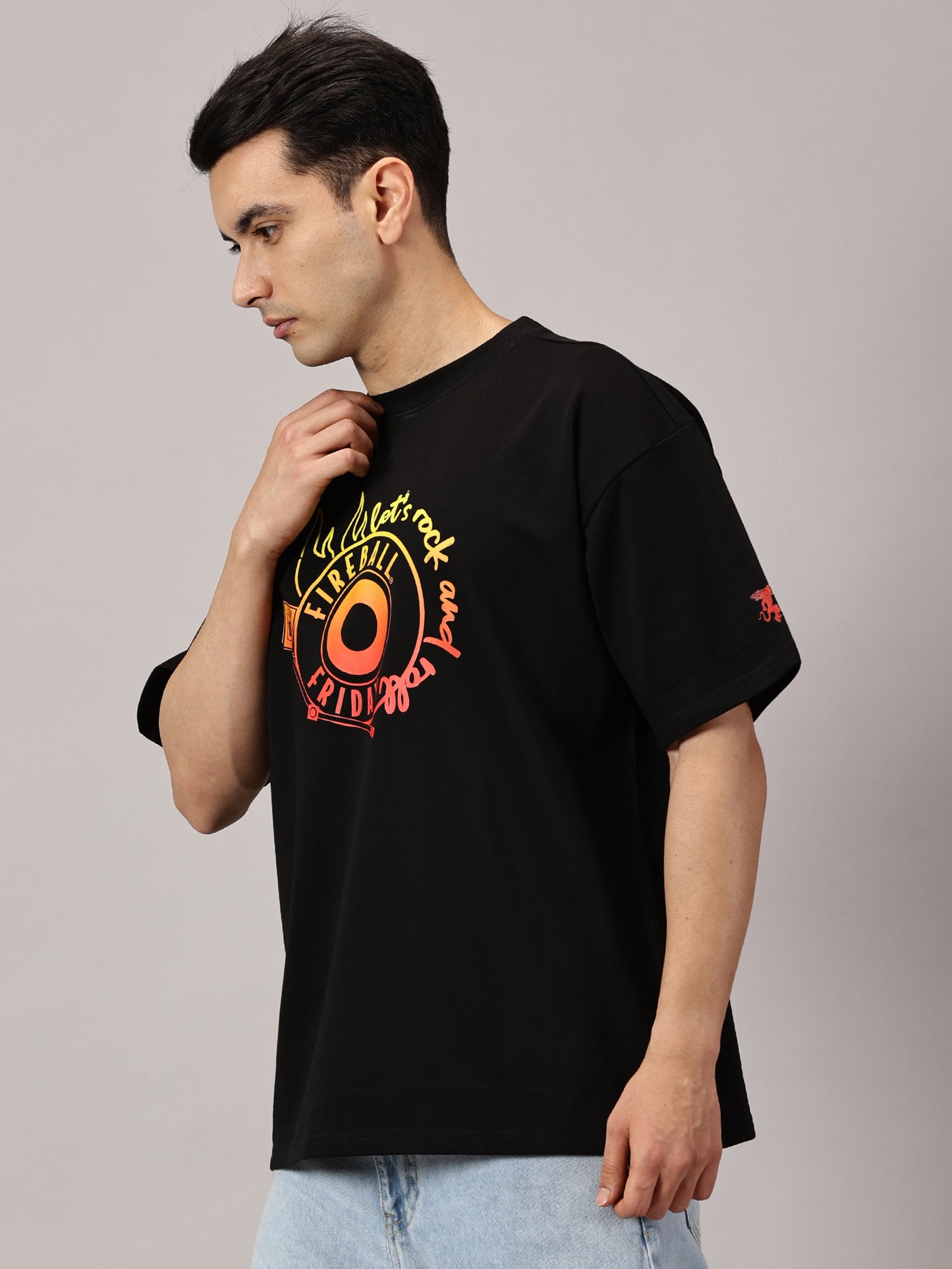FB Make It Louder Oversized Black T Shirt