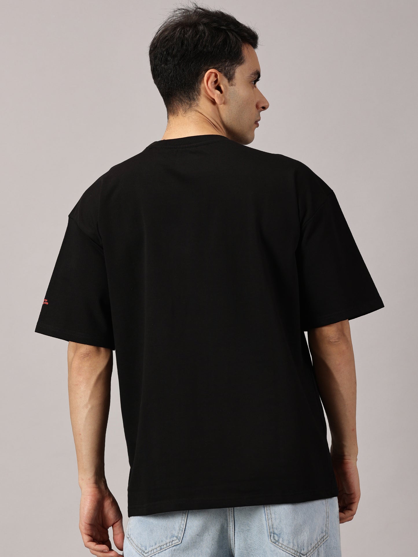 FB Reshuffle Night Life Oversized Black T Shirt