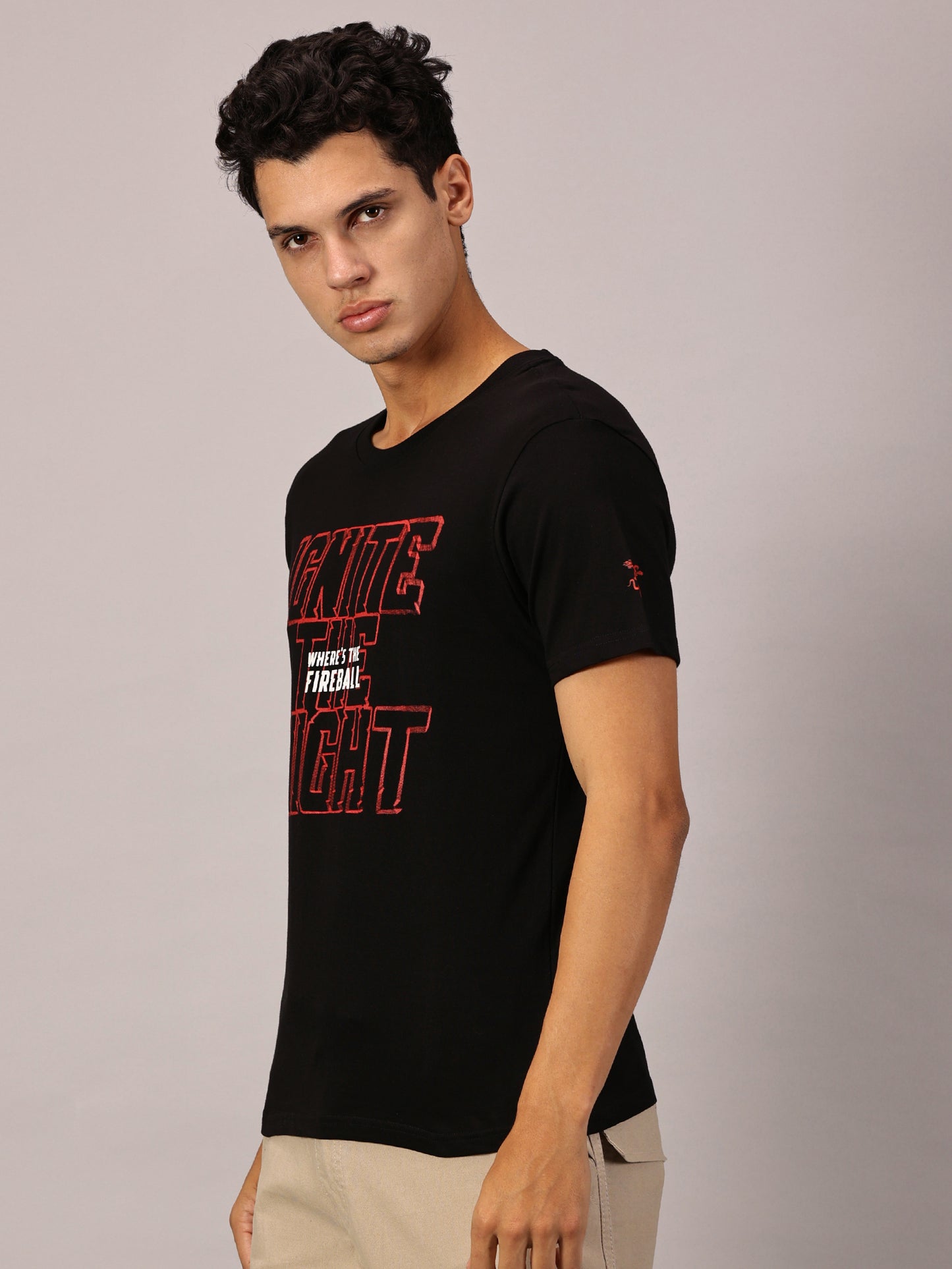 FB Glow in Dark Where' The Fireball Ignite The Night Black T Shirt