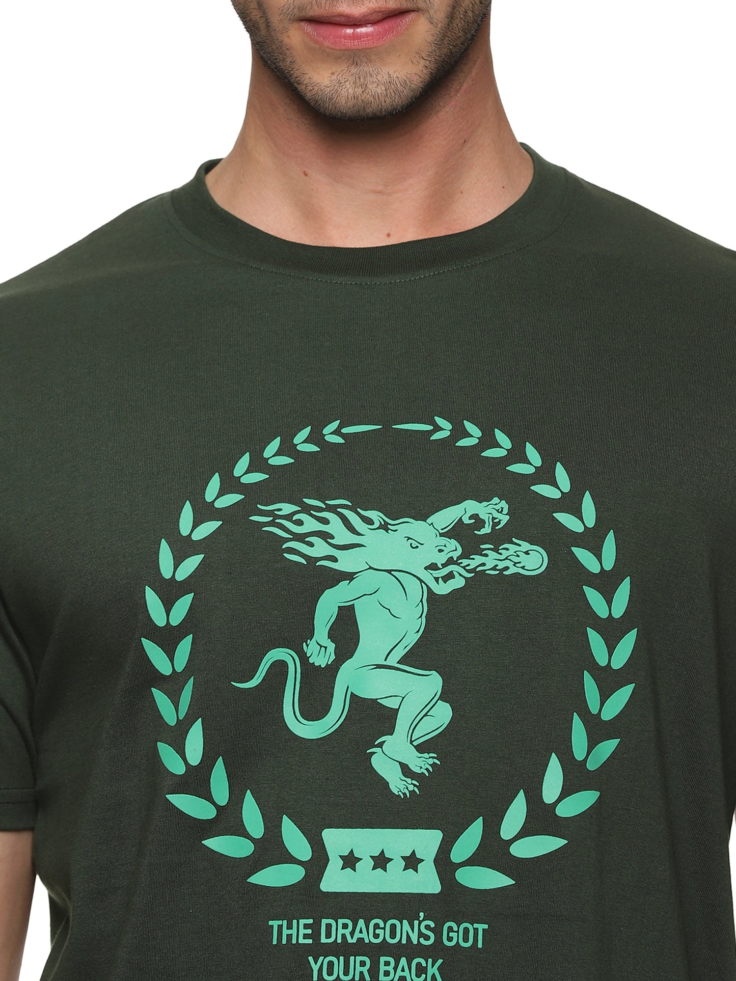 FB Green Round Neck HD T Shirt