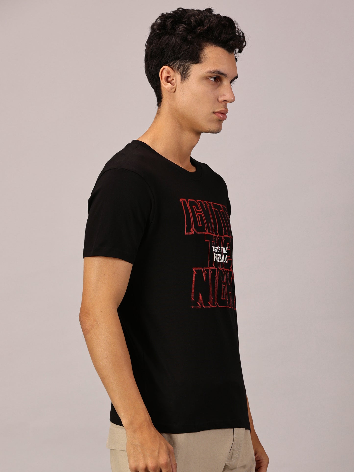 FB Glow in Dark Where' The Fireball Ignite The Night Black T Shirt