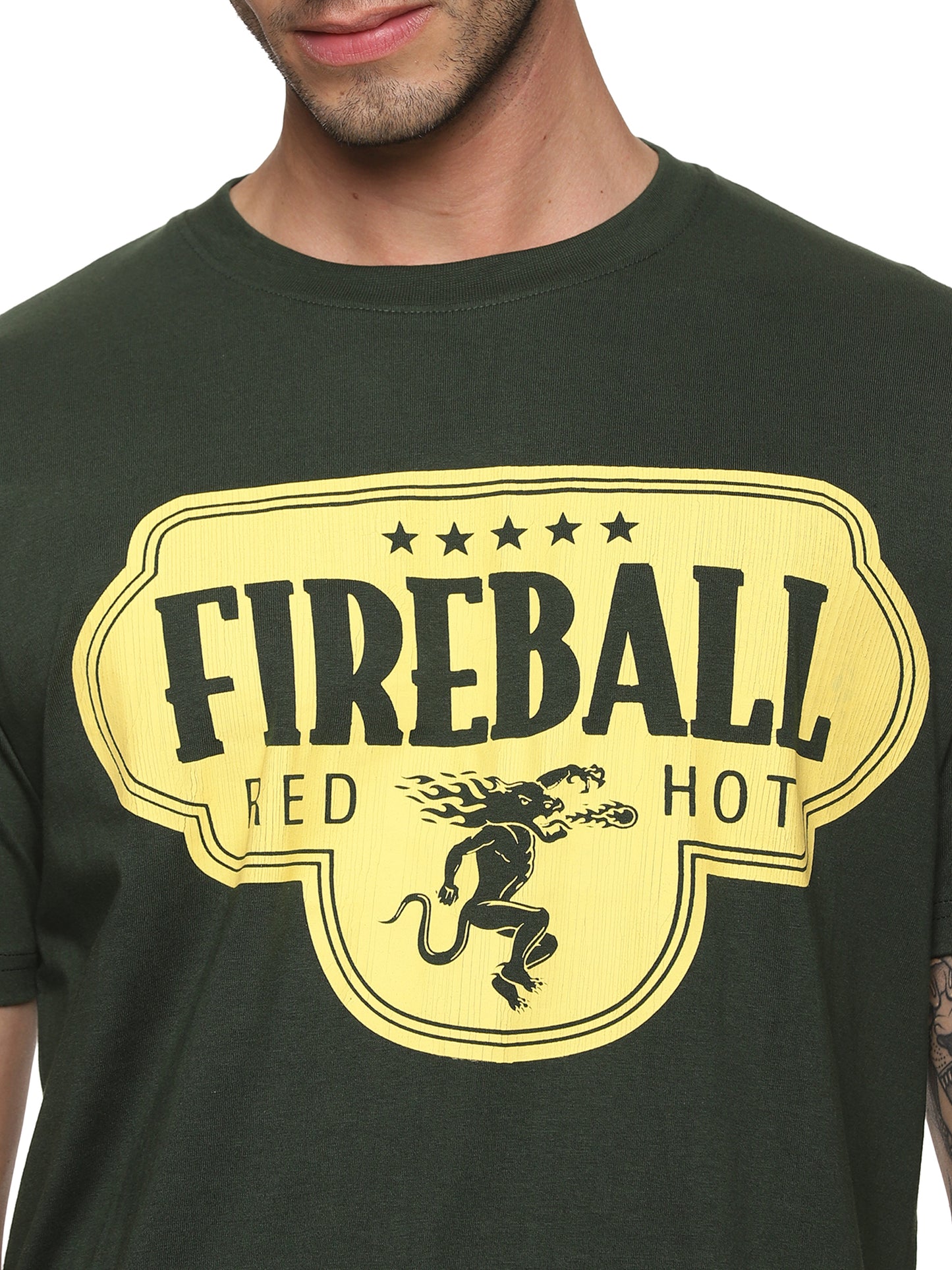 FB Green S/Slv Fireball T Shirt