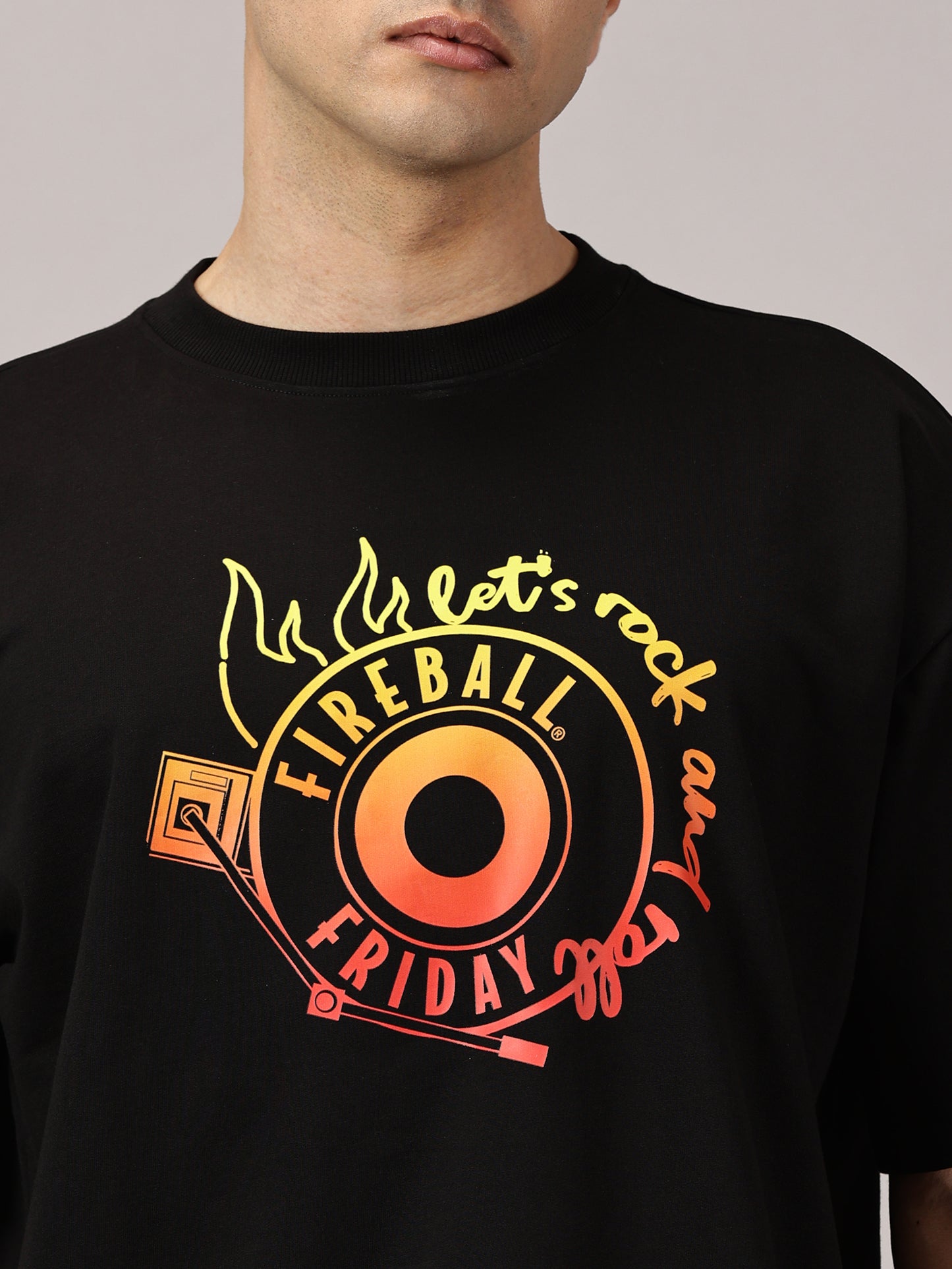 FB Make It Louder Oversized Black T Shirt