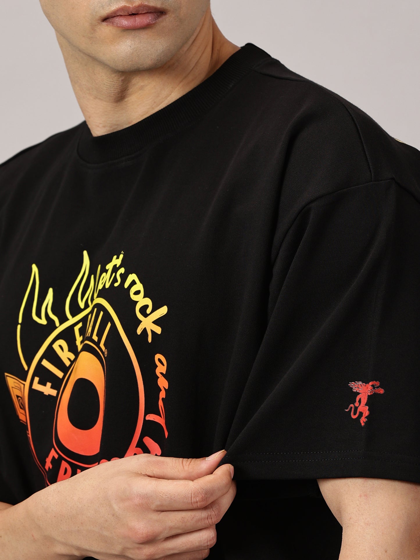 FB Make It Louder Oversized Black T Shirt