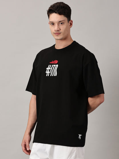FB Ignite The Night Glow in Dark Oversized Black T Shirt