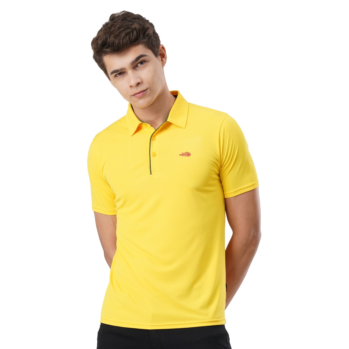 FB Yellow Checker Polo