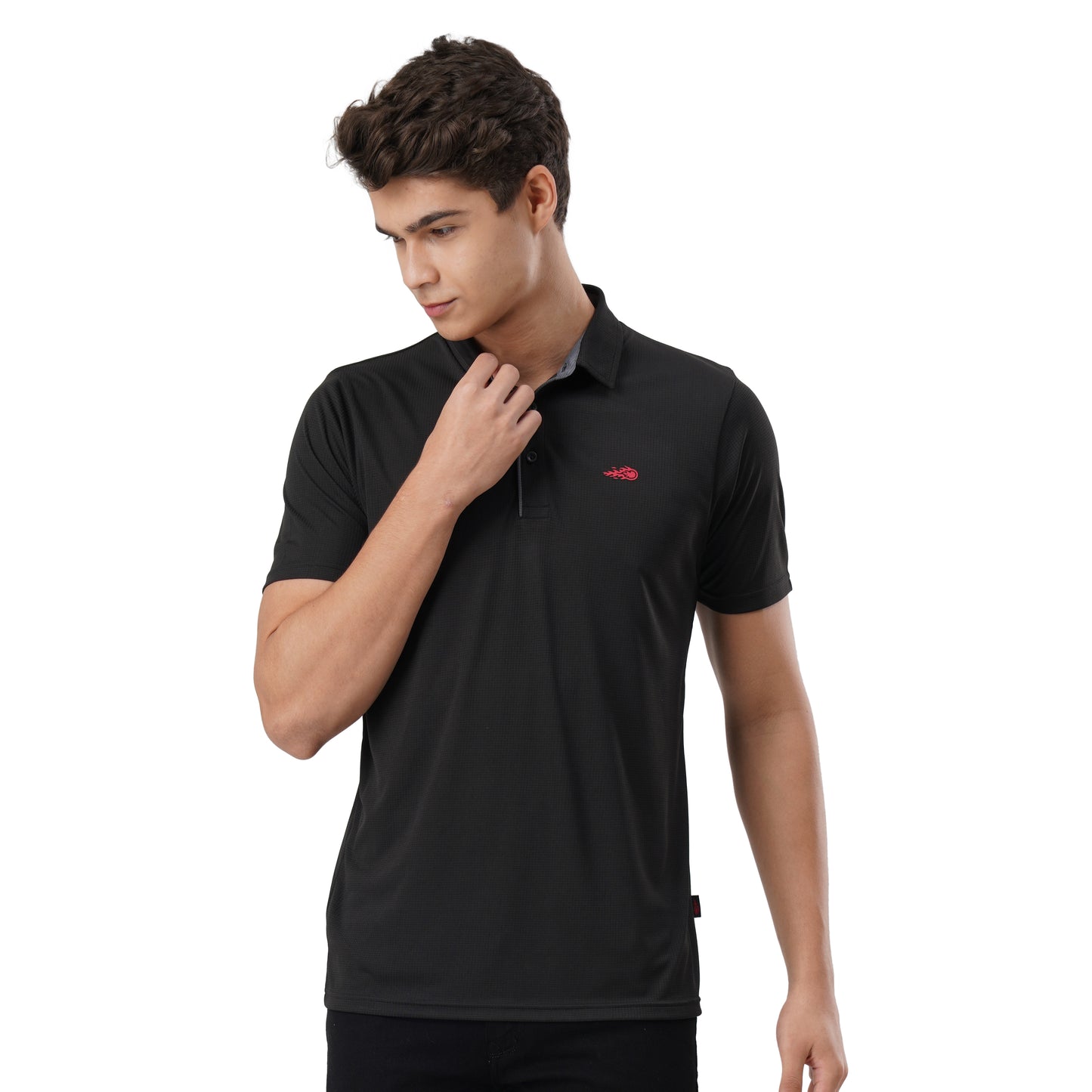 FB Black Checker Polo