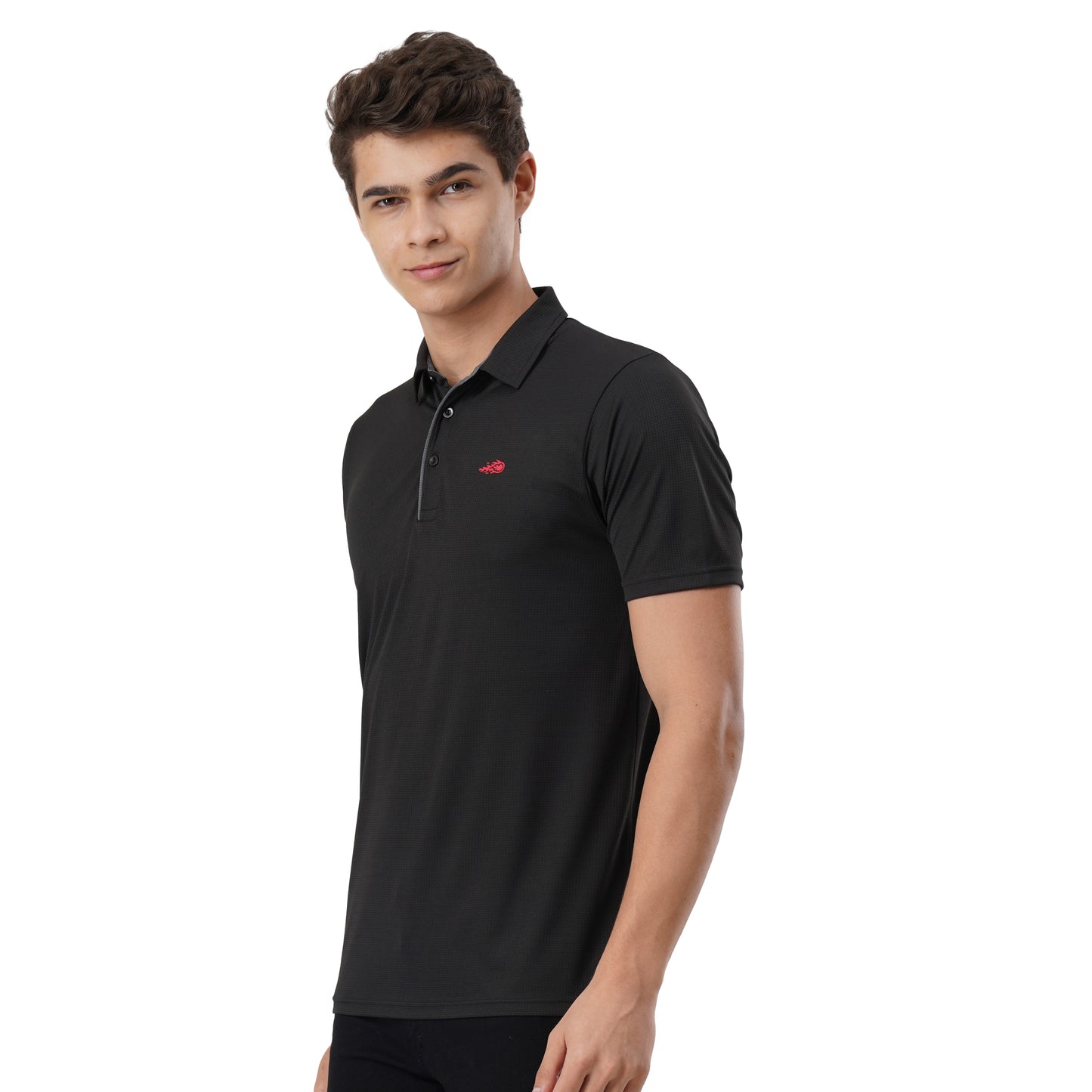 FB Black Checker Polo