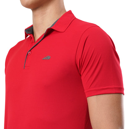 FB Red Checker Polo