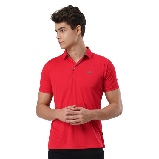 FB Red Checker Polo