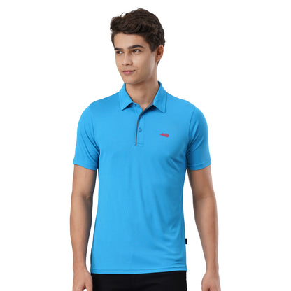 FB Blue Checker Polo