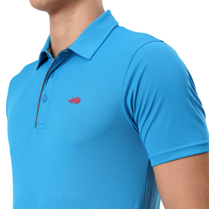 FB Blue Checker Polo