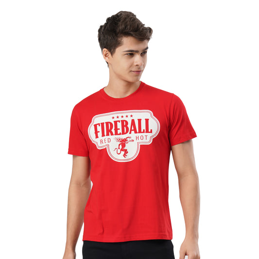 FB Red Round Neck T Shirt