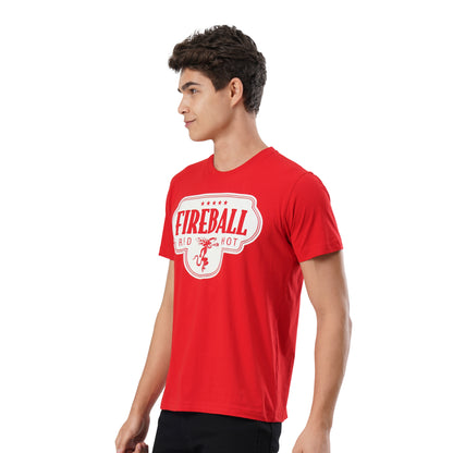 FB Red Round Neck T Shirt