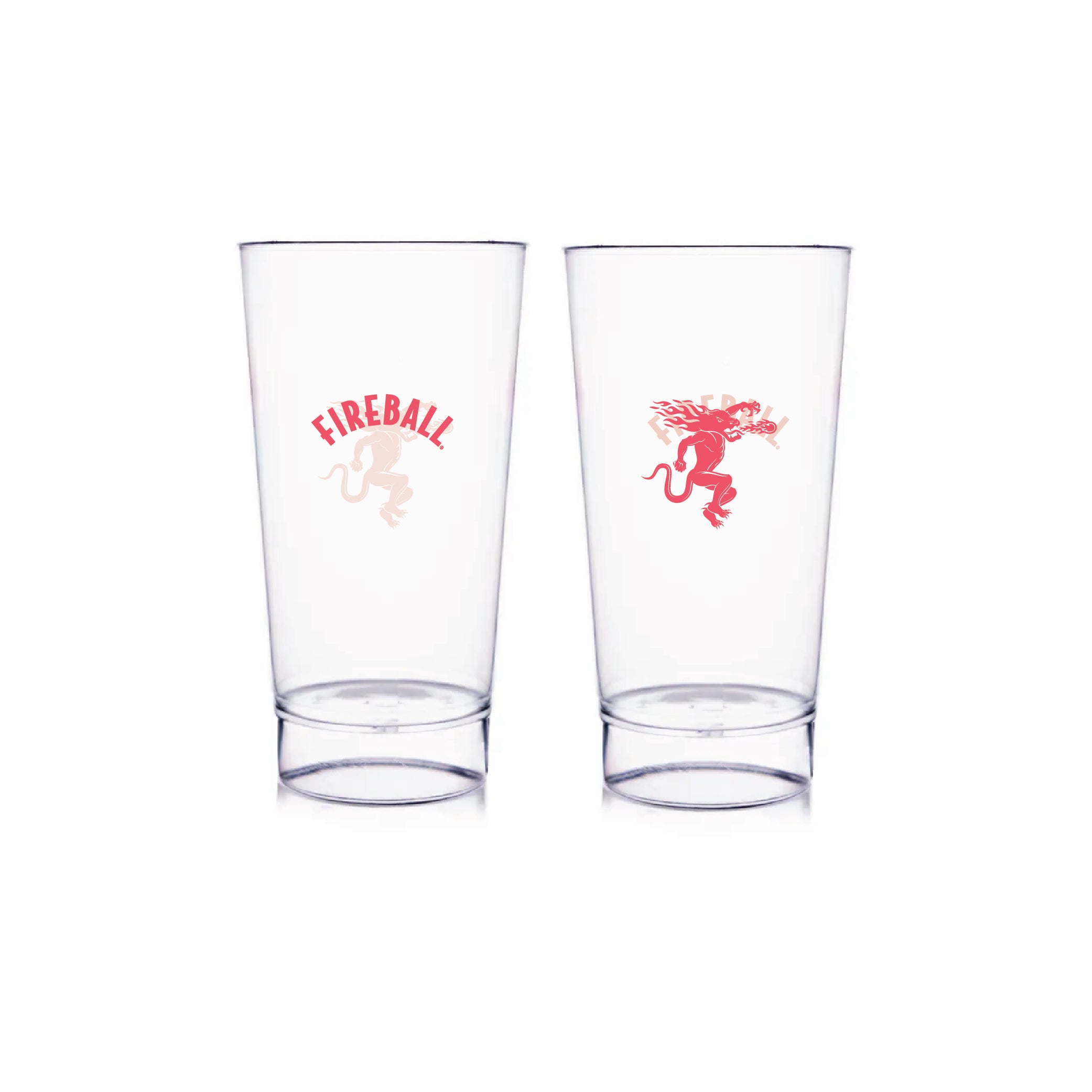 Fireball Shotclass FB Food Grade Plastic Disposable Shot Glass, Set of 2, 55 ml ...