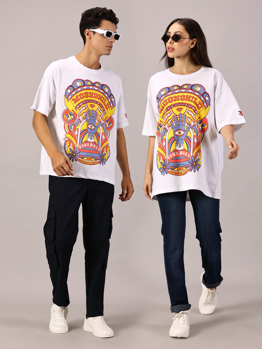 FB Electric Soul Oversized White T Shirt