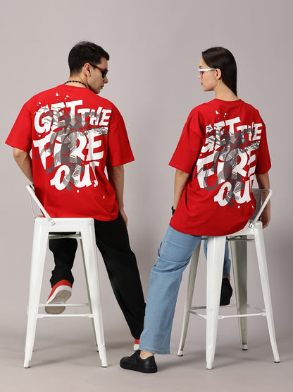 FB Get The Fire Out Oversized Red T Shirt