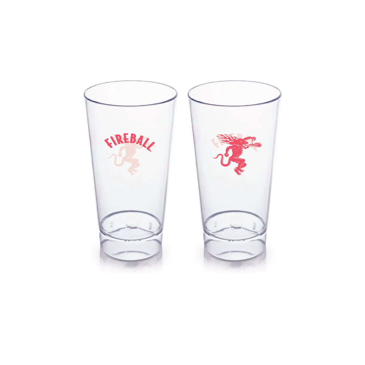 Fireball Shotclass FB Food Grade Plastic Disposable Shot Glass, Set of 2, 55 ml ...