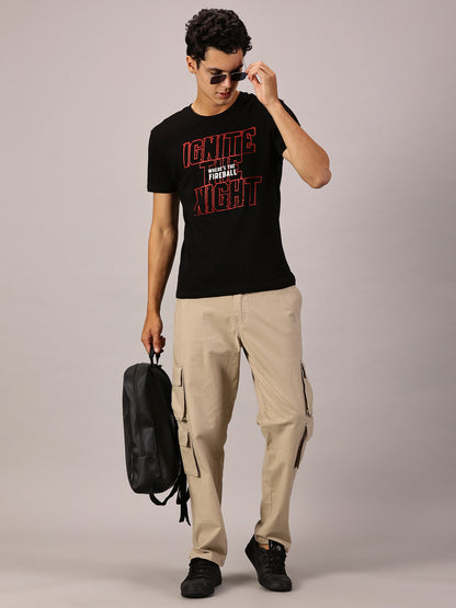 FB Glow in Dark  Where' The Fireball Ignite The Night Black T Shirt