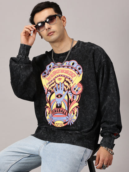 FB Electric Soul Oversized Black Sweatshirt