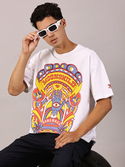 FB Electric Soul Oversized White T Shirt