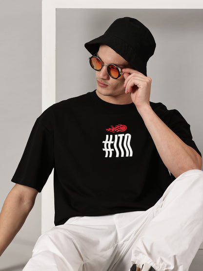 FB Ignite The Night Glow in Dark Oversized Black T Shirt