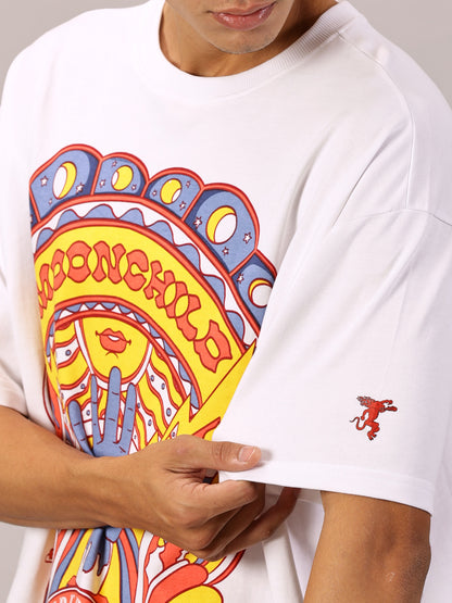 FB Electric Soul Oversized White T Shirt
