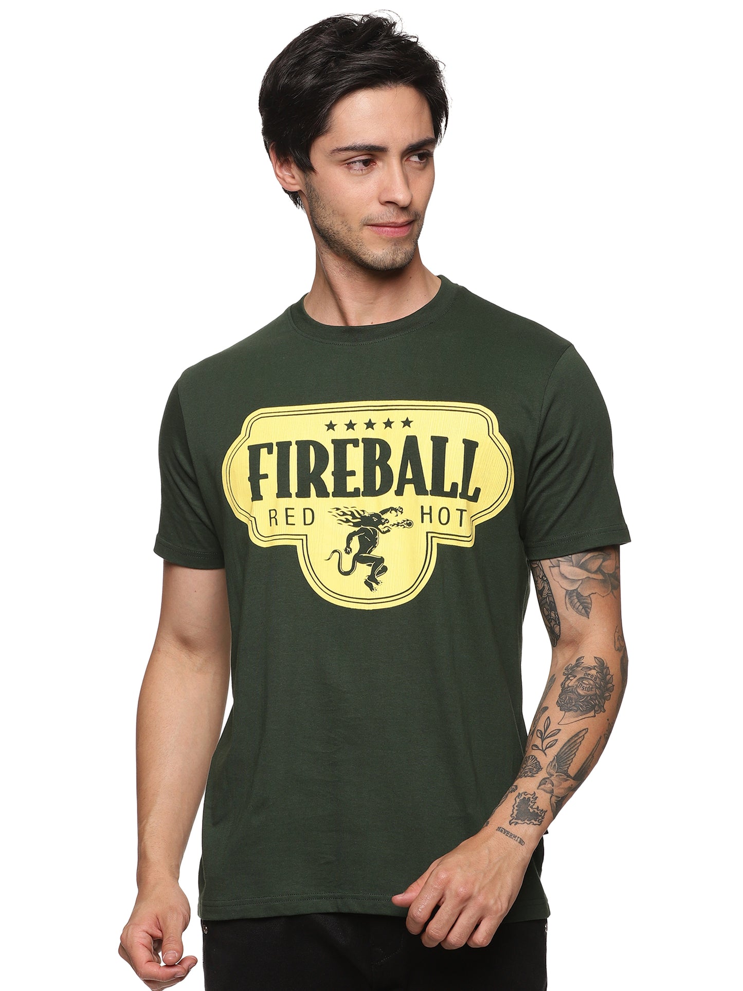 FB Green S/Slv Fireball T Shirt