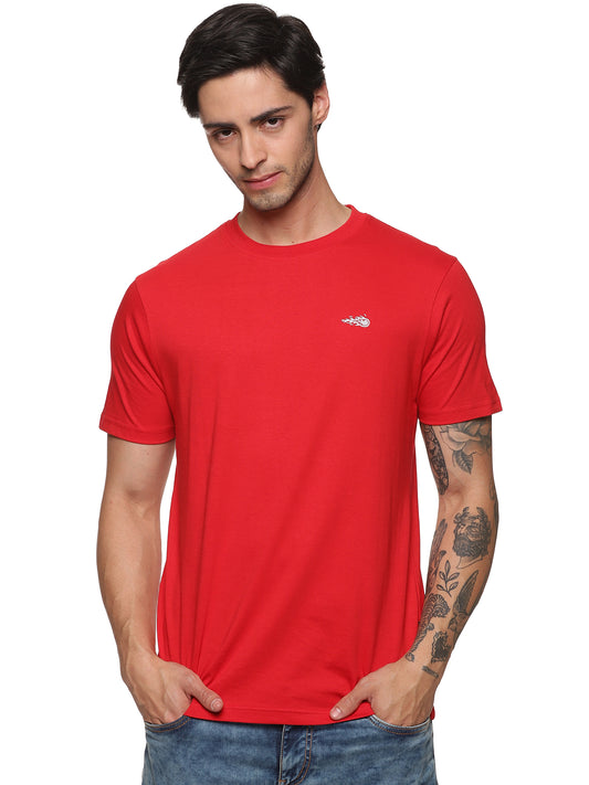 FB Red Round neck Rise Beyond T Shirt