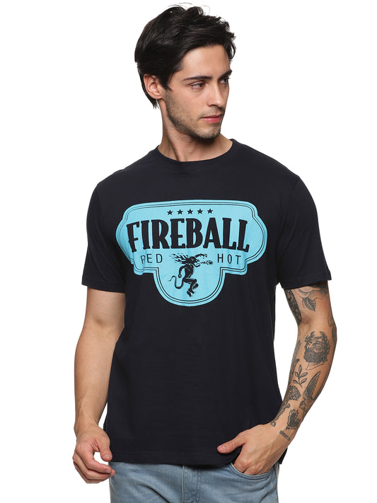 FB Navy Round Neck T Shirt