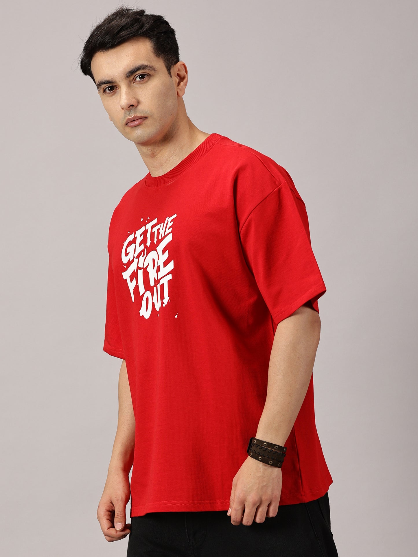 FB Get The Fire Out Oversized Red T Shirt
