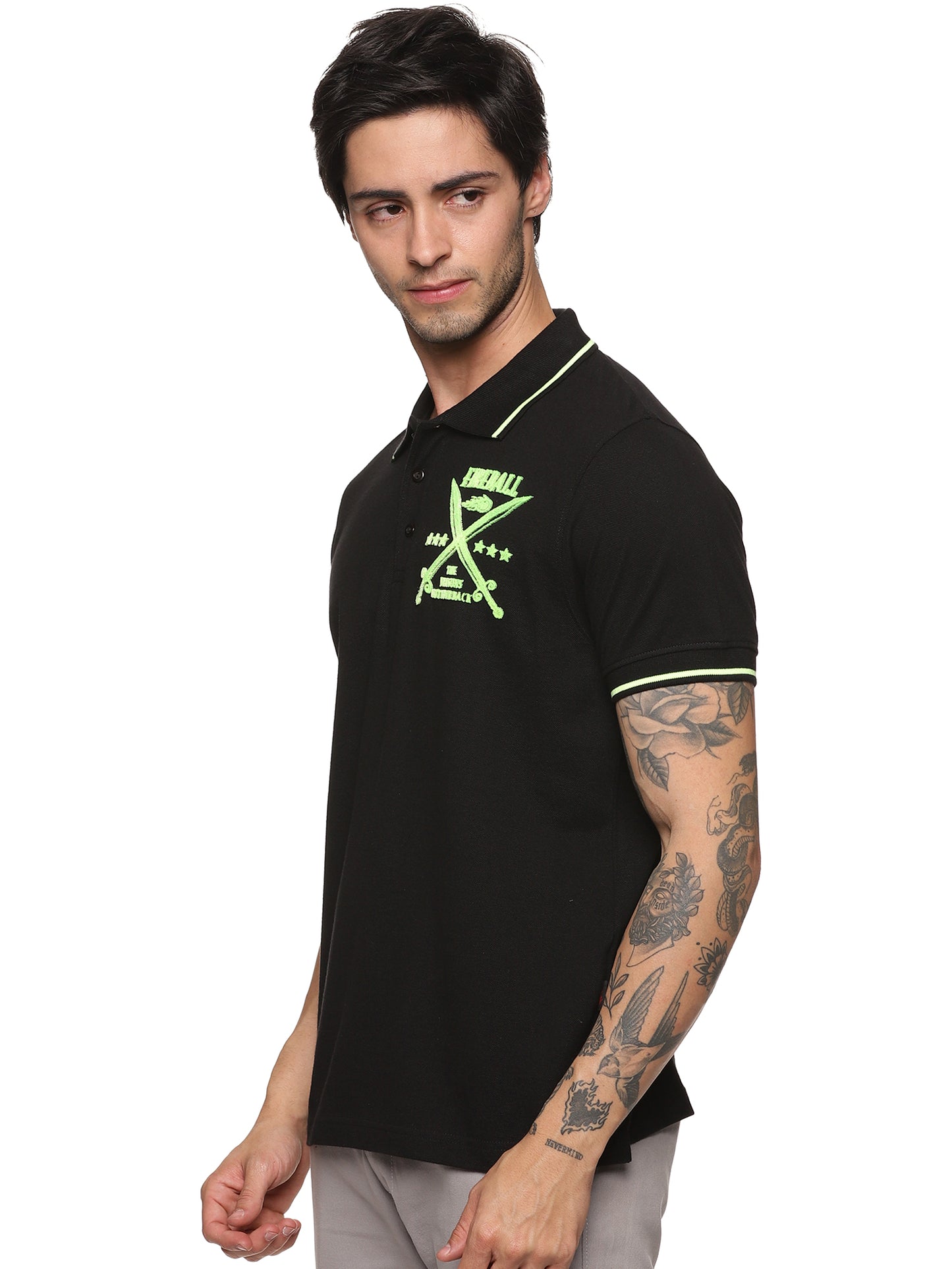 FB Black Sword Tufting Polo