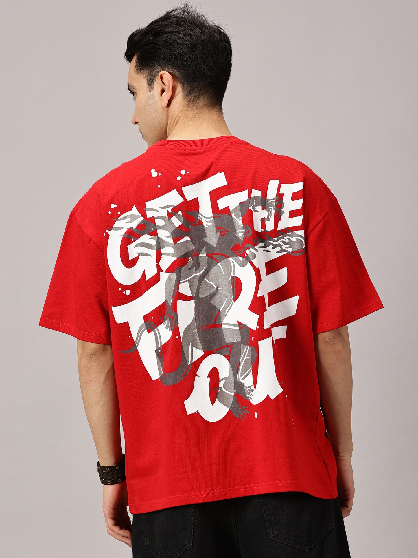 FB Get The Fire Out Oversized Red T Shirt