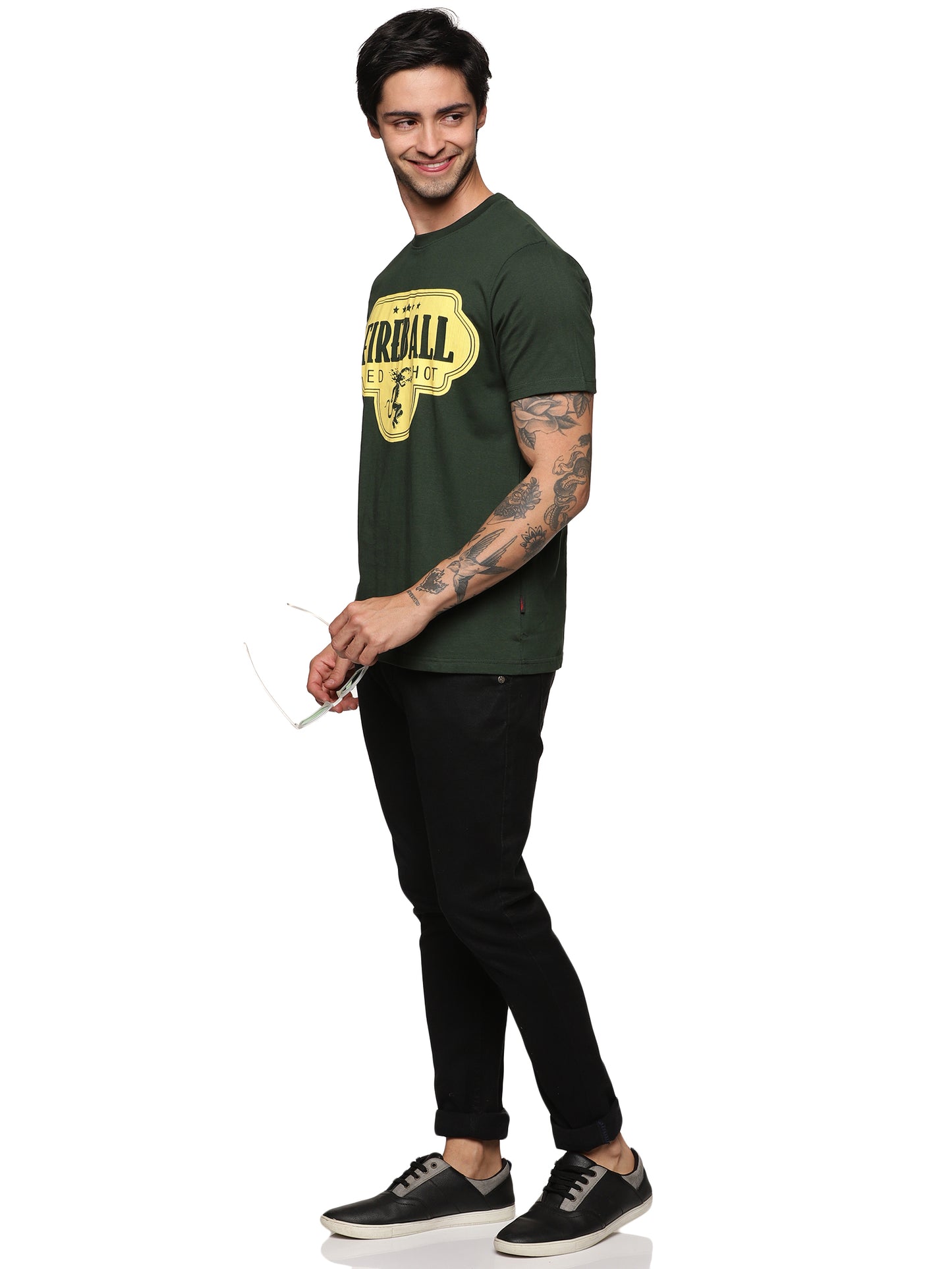 FB Green S/Slv Fireball T Shirt