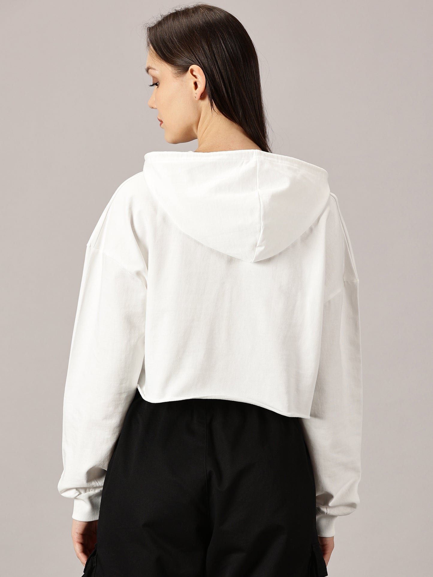 FB Brat 3D Puff Crop Hoodie